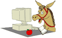 Sal the Mule on the Computer