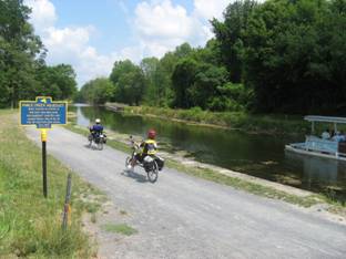 Image of bikers along the Canalway Trail