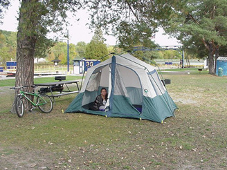 Campground along the Canalway Trail